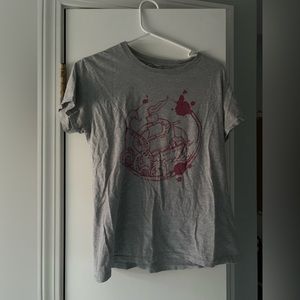 Gray Graphic Octopus Shipwreck T-Shirt
